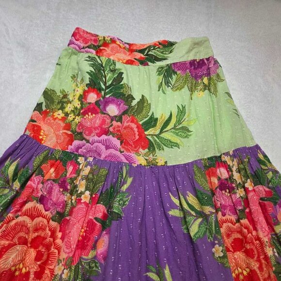S Farm Rio x Anthropologie tiered floral maxi skirt - Picture 4 of 11